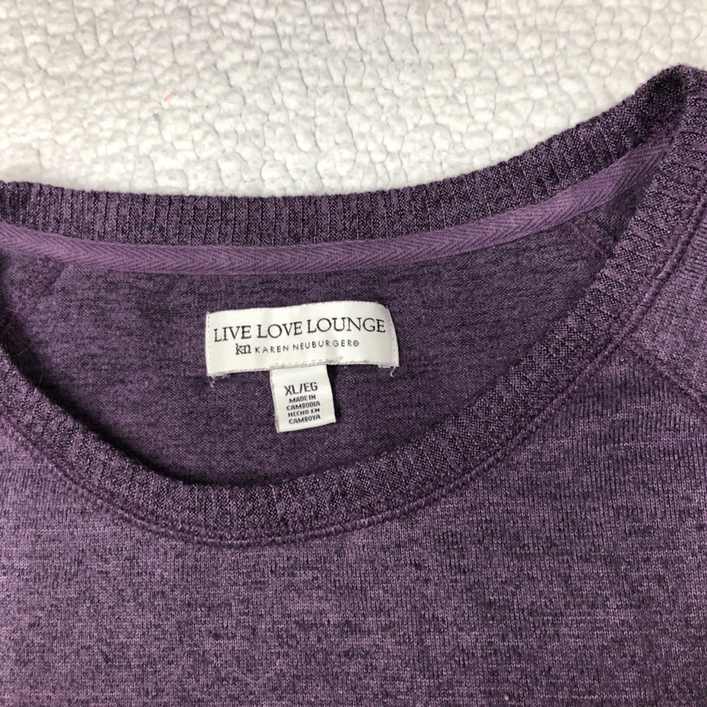 Karen Neuburger Gray & Purple Floral 3pc Lounge Pajama Set XL - Picture 10 of 12